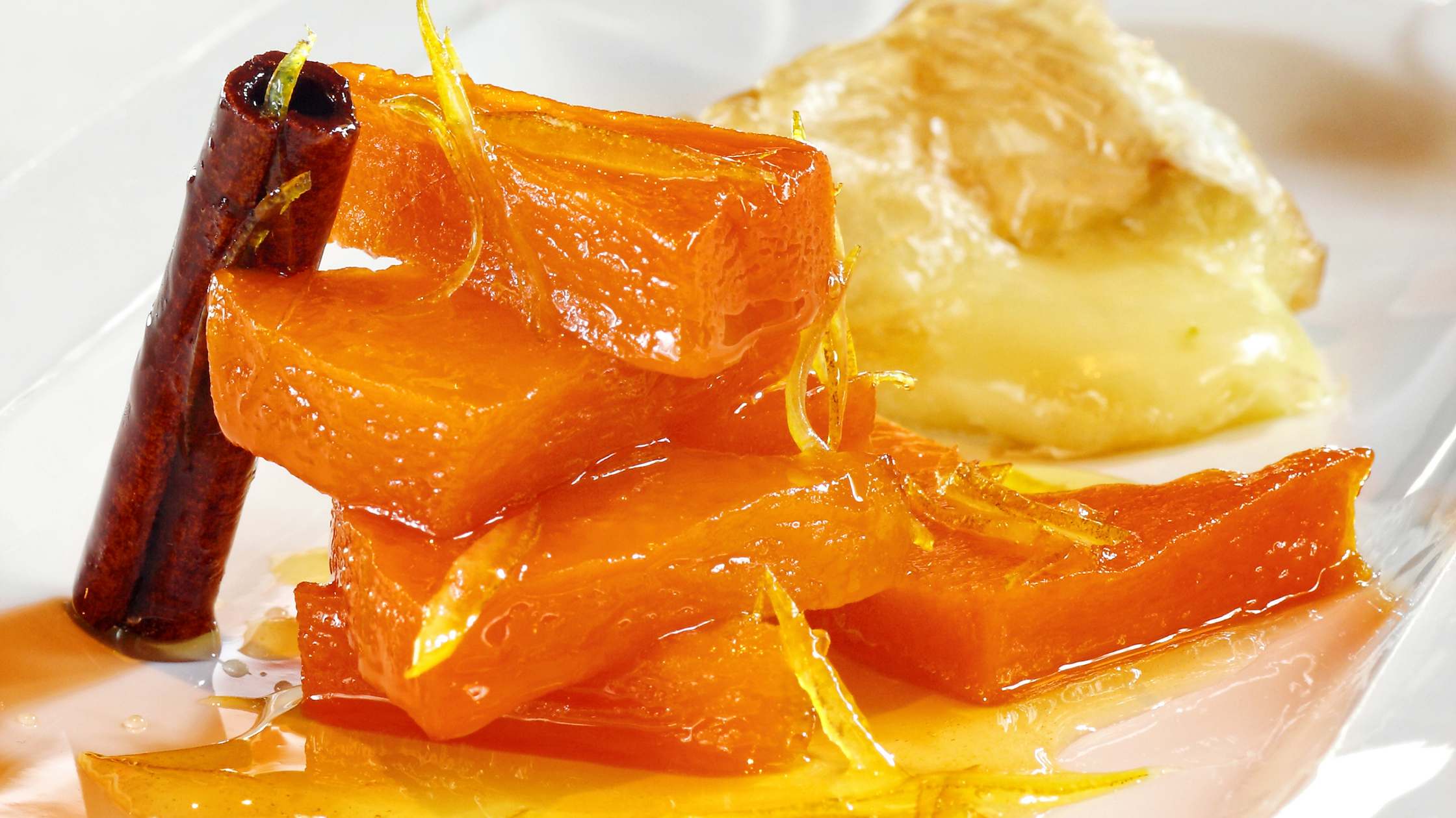 Dulce de zapallo or candied squash in spiced syrup