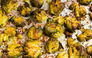 smashed brussels sprouts