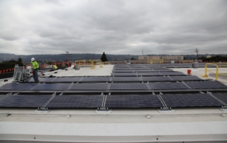 image of solar panels on ACCFB's roof
