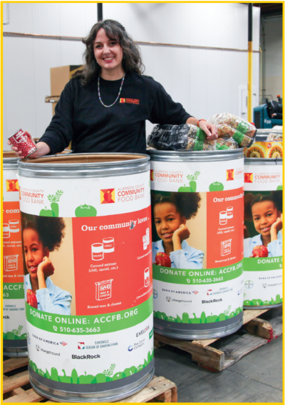 Katie, Development Coordinator, Leadership Gifts with Food Drive Barrels